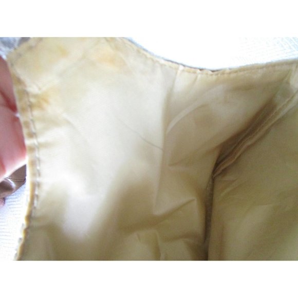 Neiman Marcus Tote-Large Shiny Gold Metallic Faux Snake Skin-Carry All Purse Bag - Picture 12 of 16